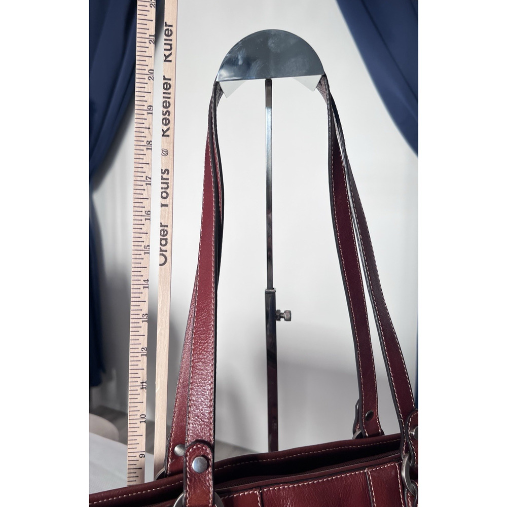 ETIENNE AIGNER Horseshoe‎ Brown Red VTG Leather Shoulder Bag Quiet Luxury - Picture 16 of 16